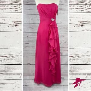 Jordan Fashions azalea strapless formal rhinestone